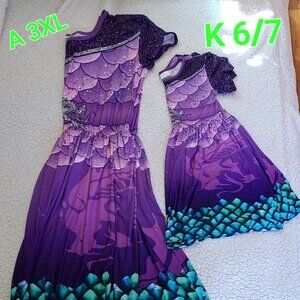 Mom and me Disney Descendents Mal Dress 3XL-6/7